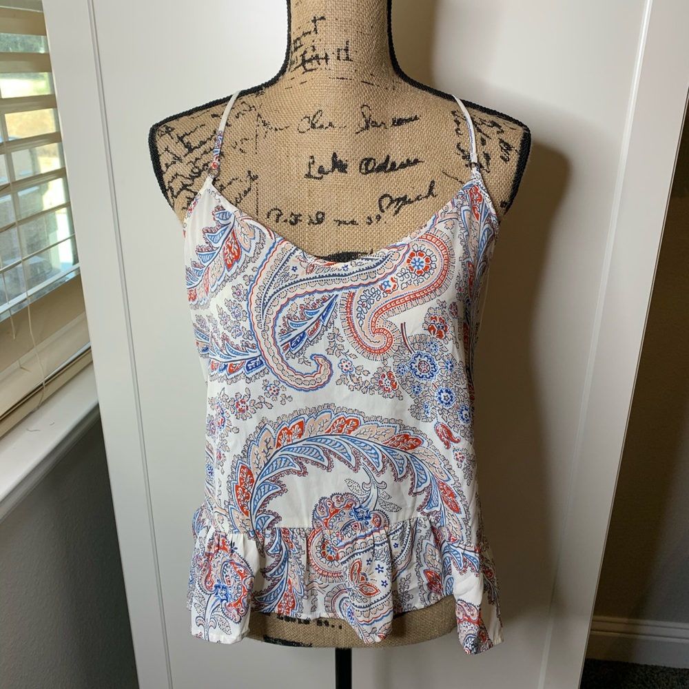 Abercrombie & Fitch Paisley Print Strappy Tank Top